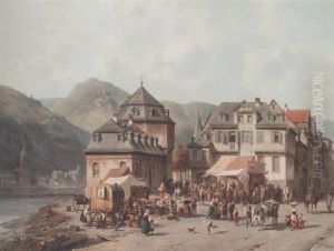 St. Goar Am Rhein by Jacques Francois Carabain