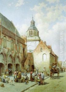 De Hallen Te Nieuwpoort by Jacques Francois Carabain