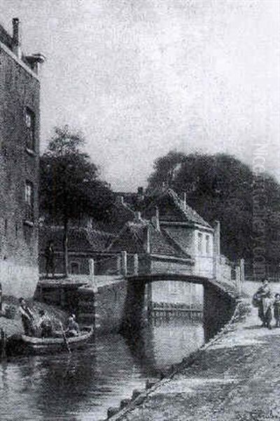 A View Of The South Wall Of The Hague With Figures Unloading Boat - view 1