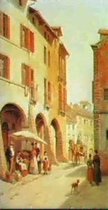 The Vegetable Stall by Jacques Francois Carabain