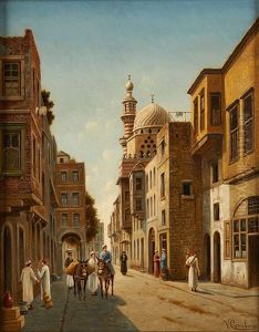 Rue Souk El Selaks Au Caire by Victor Carabain