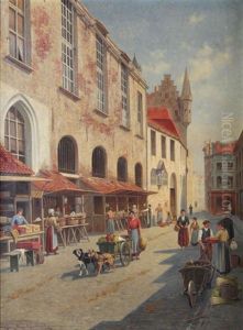 Vue D'une Rue Animee Vue D'une Rue Animee