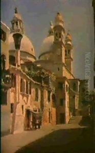 Dietro La Chiesa Della Saluta A Venezia by Francois Rupert Carabin
