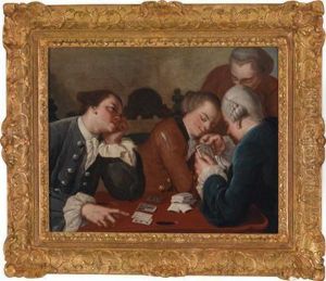 Eine Karten Spielende Gesellschaft by Carlo Amalfi
