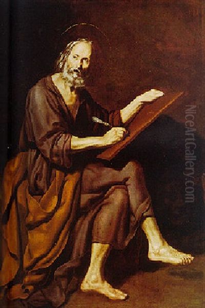 Saint Mark Seated With A Tablet And Accompanied By His Lion - view 1