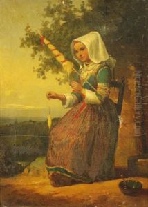 Couple De Bretons (2 Works) by Louis Caradec