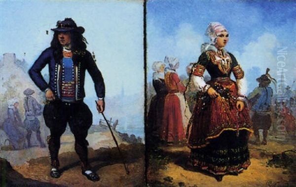 Breton En Costume De Fete - view 1