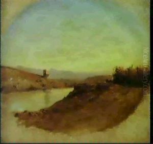 Paysage Au Lever De Soleil by Louis Hilaire Carand