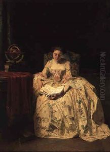 Young Woman Reading by Joseph Caraud