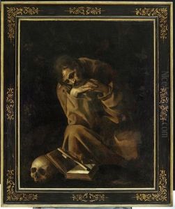 Saint Francis In Contemplation by Michaelangelo Merisi Da Caravaggio