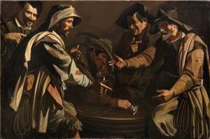 Game Of Morra by Michaelangelo Merisi Da Caravaggio