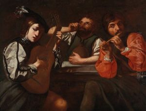 A Music-making Party by Michaelangelo Merisi Da Caravaggio