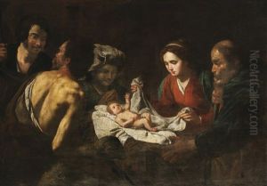L'adoration Des Bergers by Michaelangelo Merisi Da Caravaggio