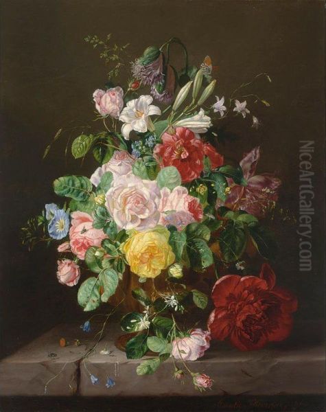 A Flower Still Life With Roses - view 1
