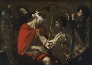 The Mocking Of Christ by Michaelangelo Merisi Da Caravaggio