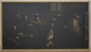 La Vocazione Di San Matteo by Michaelangelo Merisi Da Caravaggio