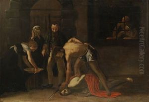 Enthauptung Johannes Des Taufers by Michaelangelo Merisi Da Caravaggio