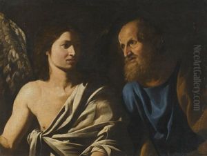 St Peter Delivered By An Angel by Michaelangelo Merisi Da Caravaggio