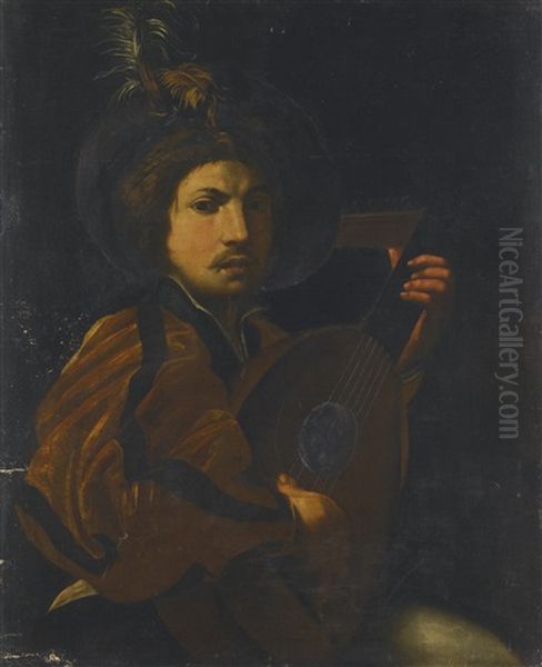 A Lute Player - view 1