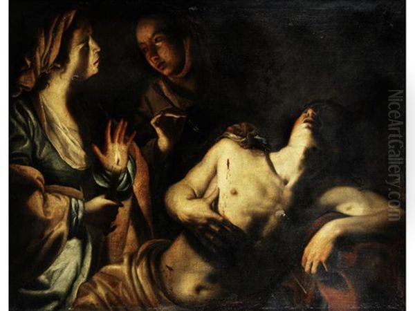 Saint Sebastian Tended By Saint Irene - view 1