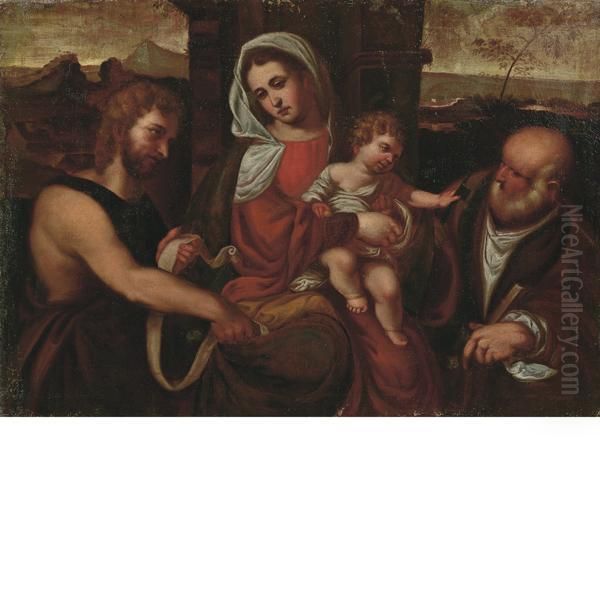 Madonna Col Bambino Fra I Santi Pietro E Giovanni Battista - view 1