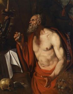 Der Busende Heilige Hieronymus by Michaelangelo Merisi Da Caravaggio