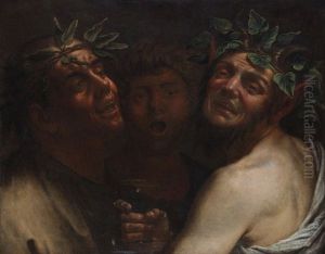 Bacco Con Due Satiri (bacchus With Two Satyrs)