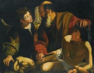 The Sacrifice Of Isaac by Michaelangelo Merisi Da Caravaggio