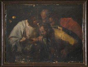 L'incredulite De Saint Thomas by Michaelangelo Merisi Da Caravaggio