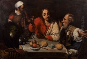 Le Repas Du Christ by Michaelangelo Merisi Da Caravaggio