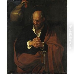 San Pietro E Il Gallo by Michaelangelo Merisi Da Caravaggio