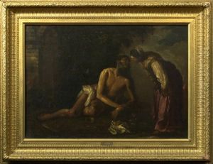 Job And His Wife by Michaelangelo Merisi Da Caravaggio