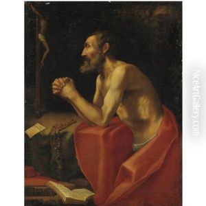San Gerolamo In Preghiera by Michaelangelo Merisi Da Caravaggio