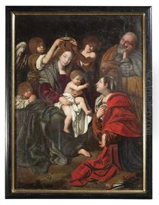 Kronung Maria Im Beisein Der Hl. Katharina Und Des Hl. Joseph