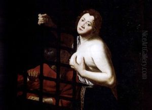 La Caridad Romana (cimon Y Pero) by Michaelangelo Merisi Da Caravaggio