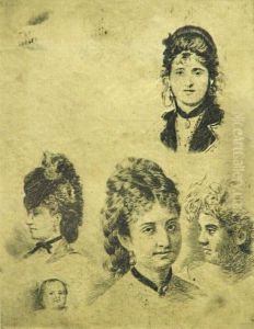 Cinci Portrete by Theodor Aman