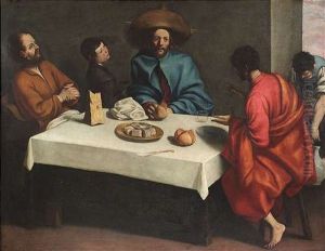 Christus In Emmaus by Michaelangelo Merisi Da Caravaggio