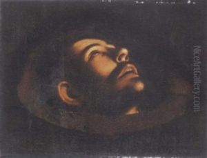The Head Of Saint John The Baptist by Michaelangelo Merisi Da Caravaggio