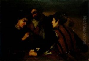 The Card Sharps by Michaelangelo Merisi Da Caravaggio