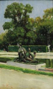 Jardin Du Luxemburg by Theodor Aman