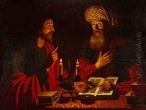 Christus Im Disput Mit Einem Schriftgelehrten by Michaelangelo Merisi Da Caravaggio
