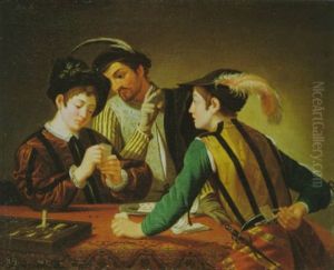 Die Kartenspieler by Michaelangelo Merisi Da Caravaggio
