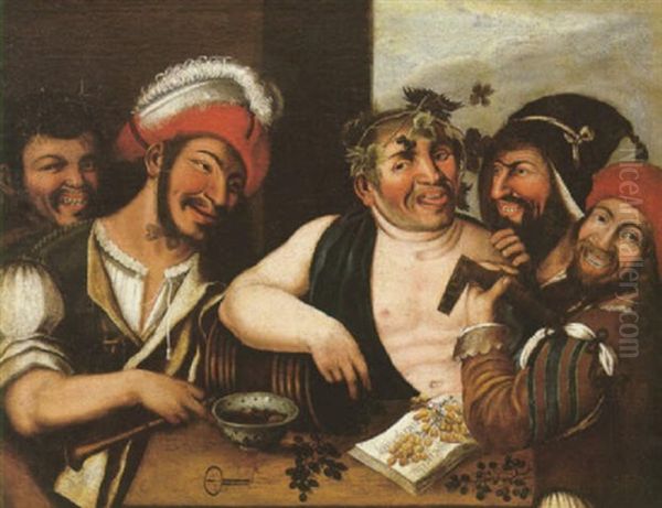 Bacchus With Merrymakers In An Interior - view 1