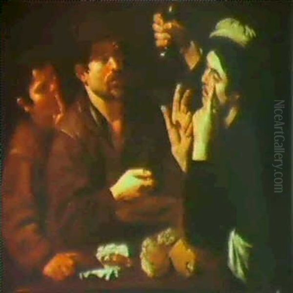 Three Figures At A Table - view 1