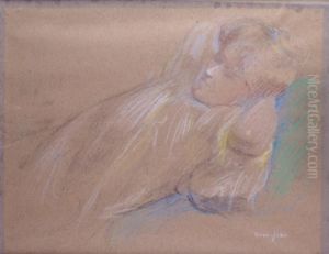 Femme Allongee by Edmond-Francois Aman-Jean