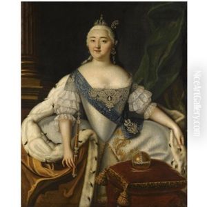 Portrait Of Empress Elizabeth I by Louis Caravaque