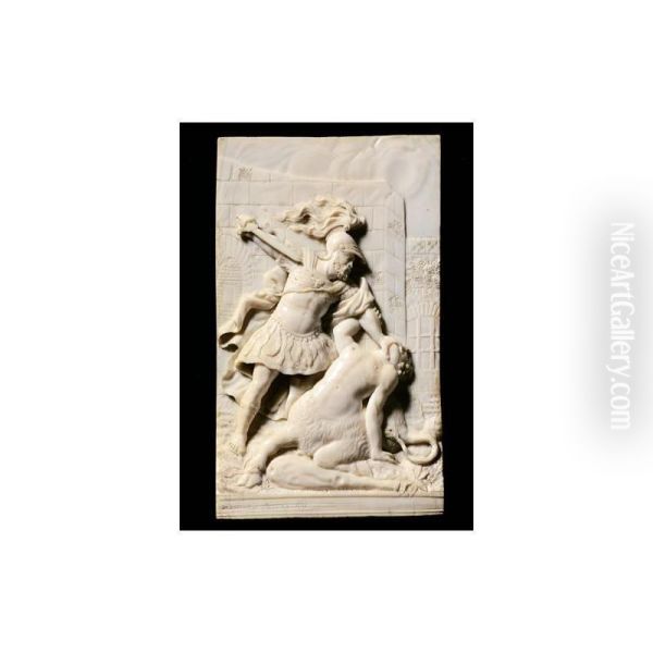 An Ivory Relief Of Theseus Slaying The Minotaur - view 1