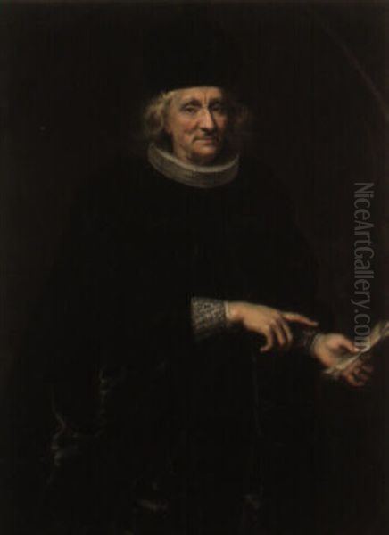 Portrait D'un Ecclesiastique Tenant Une Lettre - view 1
