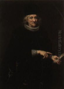 Portrait D'un Ecclesiastique Tenant Une Lettre by Giovanni Bernardo Carboni