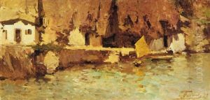 Figure Sulla Spiaggia by Filippo Carcano